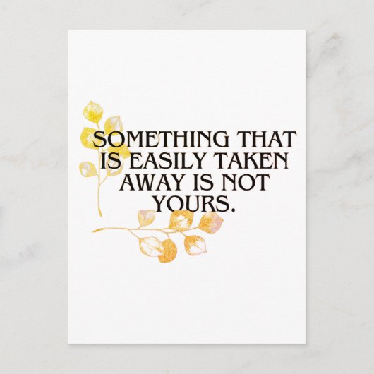 Als het gemakkelijk genomen is, was het nooit van briefkaart (Voorkant)