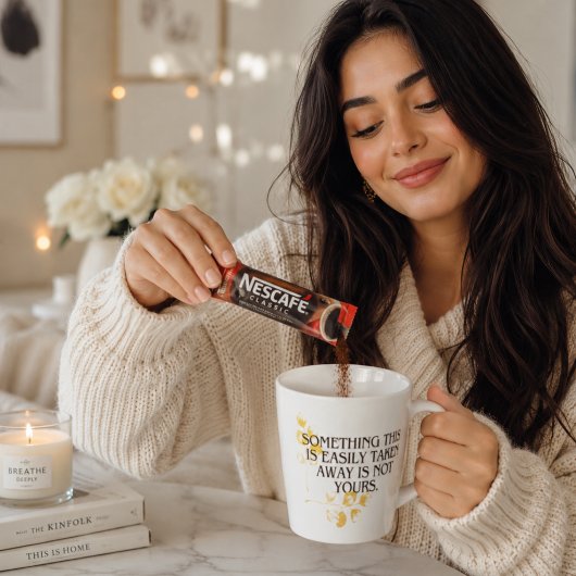 Als het gemakkelijk wordt afgenomen, was het nooit latte mok