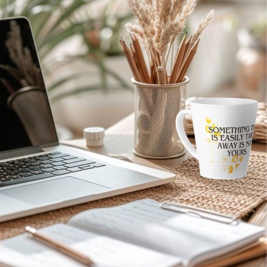 Als het gemakkelijk wordt genomen, was het nooit v latte mok