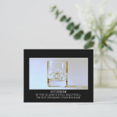 Als het glas vol is, moet ik sneller drinken briefkaart (Staand voorkant)