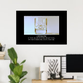 Als het glas vol is, moet ik sneller drinken [XL] Poster (Thuiskantoor)
