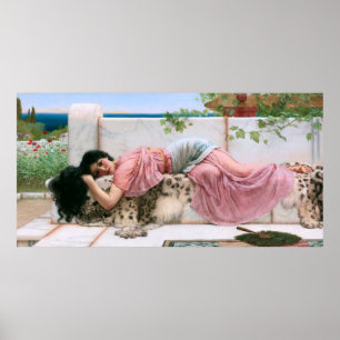 Als het hart jong is door John William Godward Poster