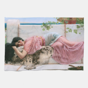 Als het hart jong is door John William Godward Theedoek