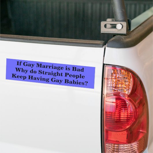 Als het homohuwelijk slecht is... bumpersticker (Op Truck)