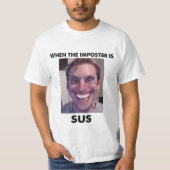 Als het imposter is... Amogus Meme T-shirt (Voorkant)