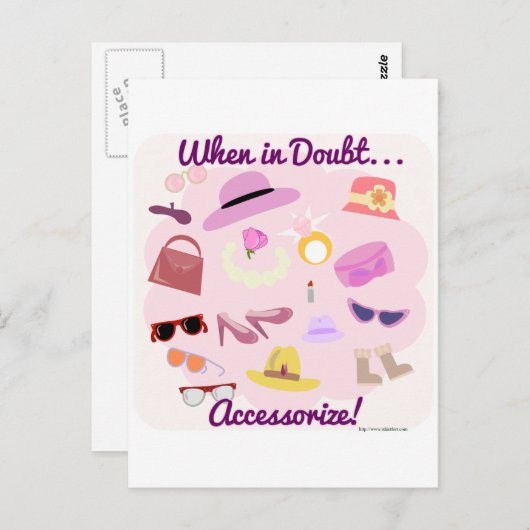 Als het in twijfel wordt geaccentueerd! briefkaart (Voorkant / Achterkant)