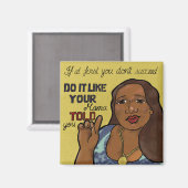 Als het je eerst niet lukt. Grappige koelkastmagne Magneet (Voorkant / Achterkant)