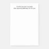 Als het je in eerste instantie niet lukt, dan..., post-it® notes (Voorkant)