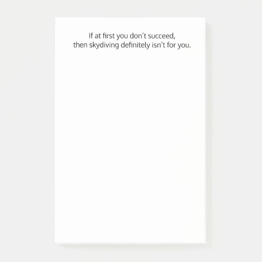 Als het je in eerste instantie niet lukt, dan...,  post-it® notes (Voorkant)