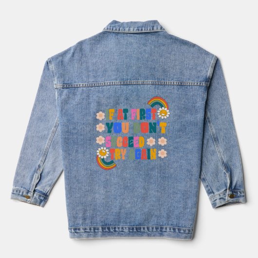 Als het je in eerste instantie niet lukt, probeer denim jacket (Achterkant)