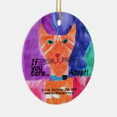 Als het je kan schelen....adopteren! keramisch ornament (Rechts)