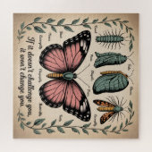 Als het je niet uitdaagt, verandert het je niet legpuzzel (Horizontaal)