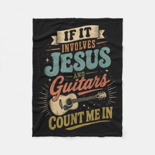 Als het Jezus en gitaren betreft Gitarist Fleece Deken