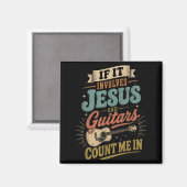 Als het Jezus en gitaren betreft Gitarist Magneet (Voorkant / Achterkant)