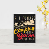 Als het kamperen en Bacon tellen, dan ben ik grapp Kaart (Gele Bloem)