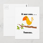 Als het kan. Ja. .Toucan Cartoon Briefkaart (Voorkant / Achterkant)