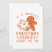 Als het kerst-koekjes met me meebrengt bedankkaart (Voorkant / Achterkant)