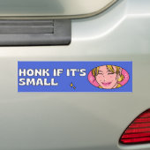 Als het klein is, grappig bumpersticker (Op auto)