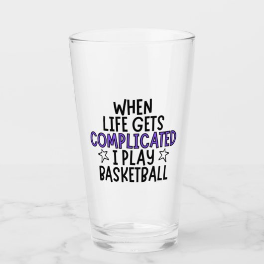 Als het leven gecompliceerd wordt, speel ik basket glas (Voorkant)
