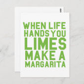 Als het Leven Hands je Lima een Margarita maakt Briefkaart (Voorkant / Achterkant)