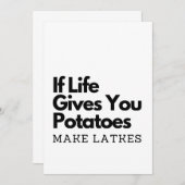 Als het leven je aardappels geeft, maak dan een La Kaart (Voorkant / Achterkant)
