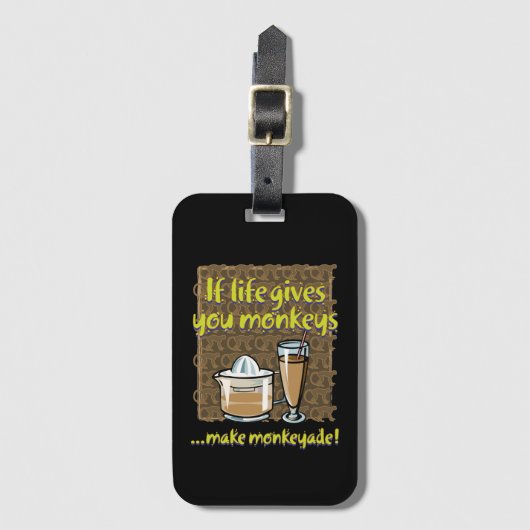 Als het leven je apen geeft bagagelabel (Voorkant (verticaal))