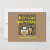 Als het leven je apen geeft Bruin BG Notitiekaartje (Voorkant)