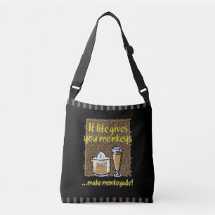 Als het leven je apen geeft crossbody tas