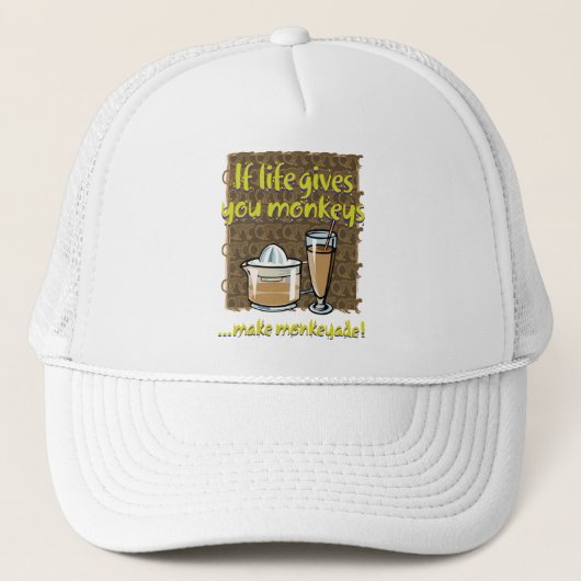 Als het leven je apen geeft trucker pet (Voorkant)