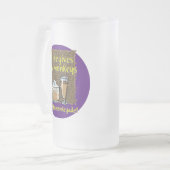 Als het leven je apen Paarse BG geeft Matglas Bierpul (Voorkant links)