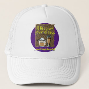 Als het leven je apen Paarse BG geeft Trucker Pet