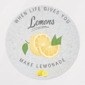 Als het leven je citroenen Drink labels geeft (Design 2)