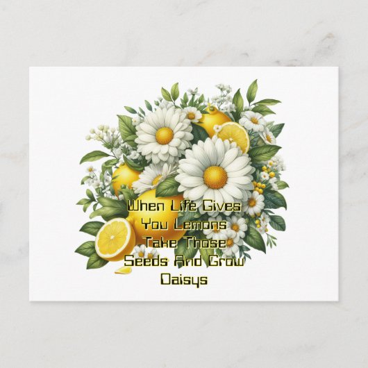 Als het leven je citroenen geeft briefkaart (Voorkant)