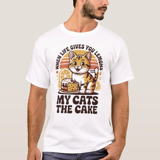 Als het leven je citroenen geeft, eet mijn kat de t-shirt (Voorkant)