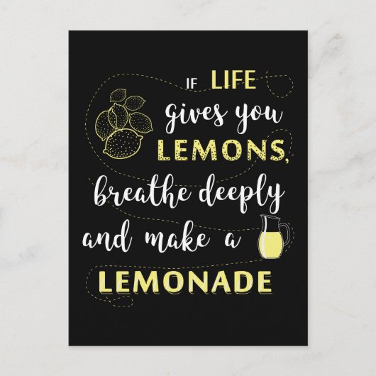 Als het leven je citroenen geeft Funny Quote Brief Briefkaart (Voorkant)