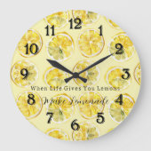 Als het leven je citroenen geeft grote klok (Voorkant)