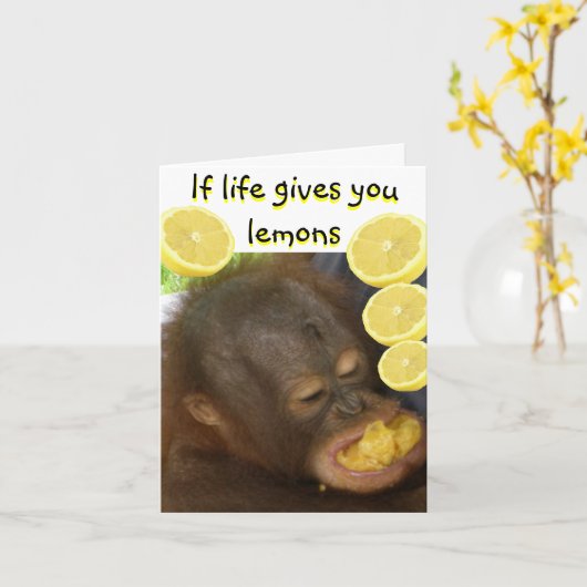 Als het leven je citroenen geeft kaart (Gele Bloem)