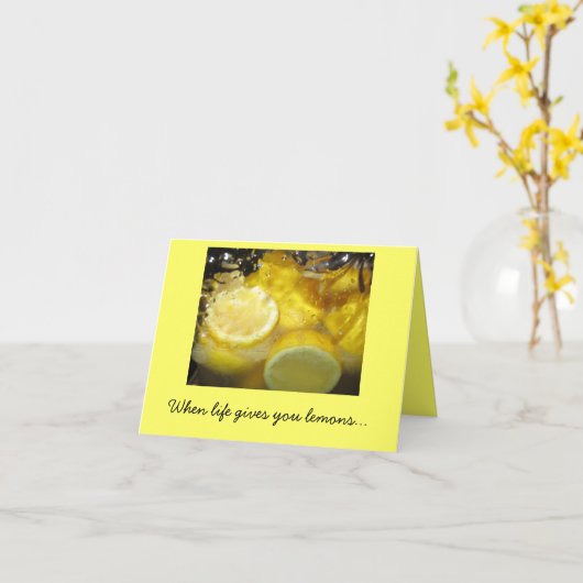 Als het leven je citroenen geeft... kaart (Gele Bloem)
