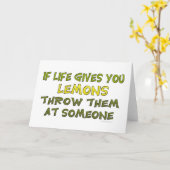 Als het leven je citroenen geeft kaart (Gele Bloem)