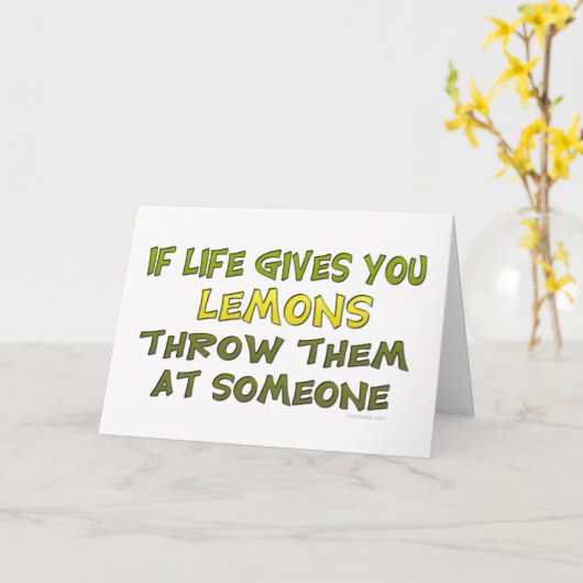 Als het leven je citroenen geeft kaart (Gele Bloem)