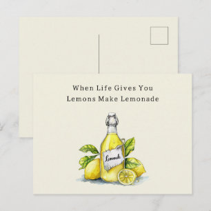 Als het leven je citroenen geeft limonade briefkaart