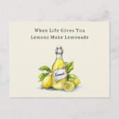 Als het leven je citroenen geeft limonade briefkaart (Voorkant)