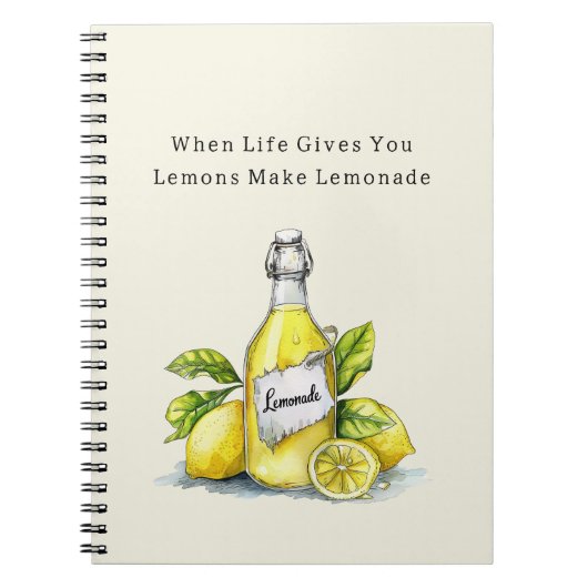 Als het leven je citroenen geeft limonade notitieboek (Voorkant)
