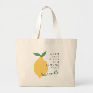 Als het leven je citroenen geeft, maak dan Limonce Grote Tote Bag