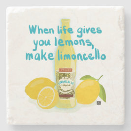 Als het leven je citroenen geeft - Maak Limoncello Stenen Onderzetter