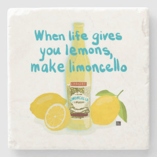 Als het leven je citroenen geeft - Maak Limoncello Stenen Onderzetter