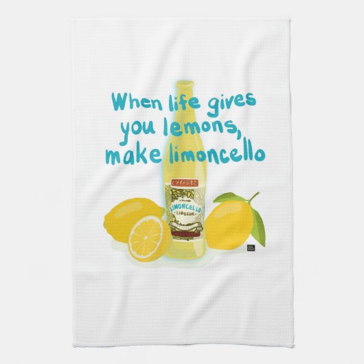 Als het leven je citroenen geeft - Maak Limoncello Theedoek (Verticaal)