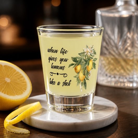 Als het leven je citroenen geeft Shotglas Shot Glas