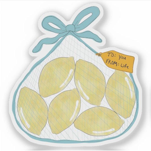 "Als het leven je citroenen geeft" Sticker (Voorkant)