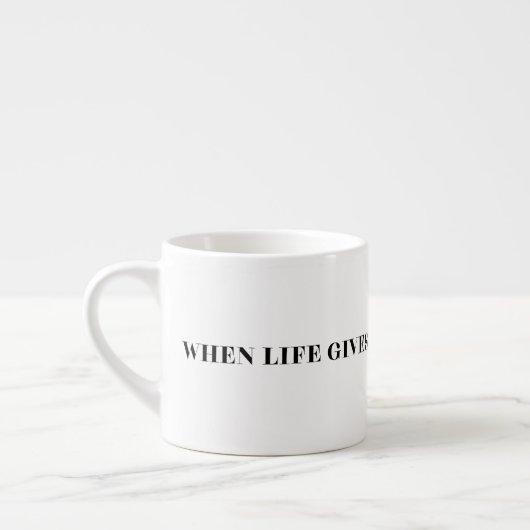 Als het leven je citroenen geeft, wees dan een spu espresso kop (Links)